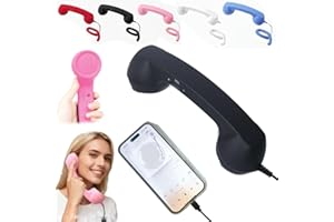 Retro Phone Handset,USB C Retro Phone Handset for iPhone & Android,Cellphone Receiver with Microphone & Speaker,Bluetooth/Typ