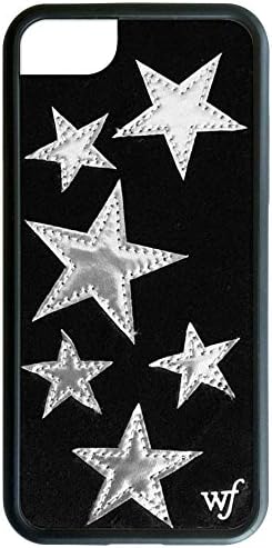 Wildflower Fashion iPhone 7 Handmade Patterned Case - Black Velvet Stars