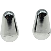 Dopro 2pcs Guitar 5 Way Pickup Switch Tip Switch Cap Switch Knob for USA FD Strat/Tele/Stratocaster Chrome