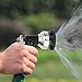 TedGem 9 Spray Pattern Garden Hose Nozzle - Aluminum Heavy Duty Professional High Pressure Hand Sprayer TPR Skid-Resistant Hose Sprayer for Car Washing, Garden Watering, Pet Showering, Cleaning