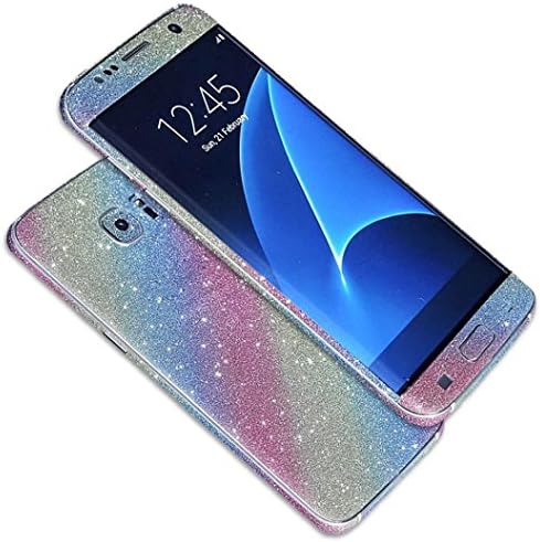 DStores Glitter Full Body Stikcer for Galaxy S8 Bling Sparkle Protector Film [Front &amp; Back] Full Coverage Decals Skin Wrap for Samsung Galaxy S8 Plus/S8+ (Rainbow)