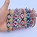 Carykon 12 PCS Nepal Woven Friendship Bracelets with a Sliding Knot Closure for Women Teens and Girls, Color may vary