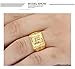 OPK Jewelry 18k Gold Plated Carving Ring Property in Chinese Adjustable