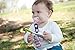 AlmaBaby Universal Safety Pacifier Clip Holders, Girls - Pink Stars 3 Pack - First Year Gumdrop Clip. No Metal Parts