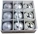 Festive Season Silver Shatterproof Christmas Balls Ornaments, Tree Decorations (Set of 9, 80mm)