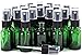 Vivaplex, 24, Green, 15 ml (1/2 oz) Glass Bottles, with Black Fine Mist Sprayer's