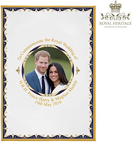 H.R.H. Prince Harry &amp; Meghan Markle Royal Wedding 19th May 2018 Commemorative Cotton Tea Towel