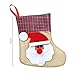Womsky 12pcs Mini Christmas Stockings, 7'' Mini Stockings, Christmas Mini Stockings Gift & Treat Bag, for Favors and Decorating (red)