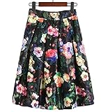 Aubig Women's Bohemian Maxi Silk Connect Color Striped Long Skirt Ballet Dress