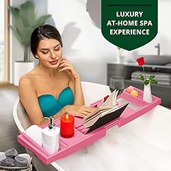 ROYAL CRAFT WOOD Luxury Bathtub Caddy Tray, 1 or 2
