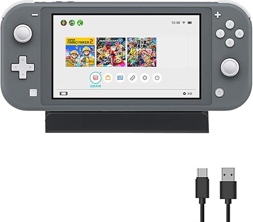 Amazon Com Charger For Nintendo Switch Lite Charging Dock Station Compatible With Switch And Switch Mini Controller Portable Host Stand Charger With Type C Charging Cable Black Computers Accessories