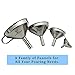 Stainless Steel Funnels w/Strainer by Smart Chef, Set of 4, Liquidation, Half Price - for Cooking, Essential Oils, Flask-Filling - Thick #304 Grade Kitchen Tools - Helps Avoid Spills - Enhances Decor