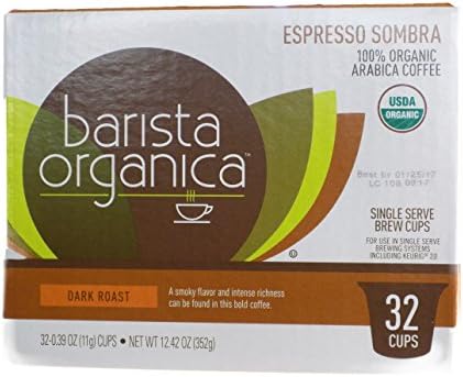 Barista Organica Single Serve Brew Cups (Espresso Sombra)