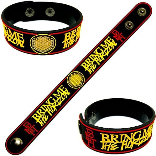 1 Pcs. BMTH BRING ME THE HORIZON Hard Core Heavy Metal Punk Rock Music Band Logo Symbol Sign Rubber Silicone Bracelet Wristband by BEST EXPO