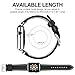 Runostrich Compatible Apple Watch Band Leather 44mm 42mm, Sport Leather Watch Strap/Band Compatible Apple Watch Series 4 3 2 1 Sport Nike+ Edition (Black, 42mm/44mm)