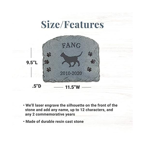 Let S Make Memories Personalized Memorial Garden Stone Pet Memorial Sympathy Garden Stone Cat Memorial Cat Garden Brauchers