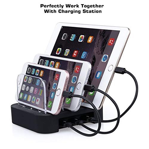 dethinton Short Charging Cables Ultra Slim Connector 5Pack 10inch Nylon