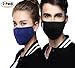 Aniwon Dust Mask, 2 Pack PM 2.5 Anti Dust Pollution Mask With 4 Pcs Activated Carbon Filter Insert,Washable Cotton Mouth Mask With Adjustable Straps (Black+Navy Blue)