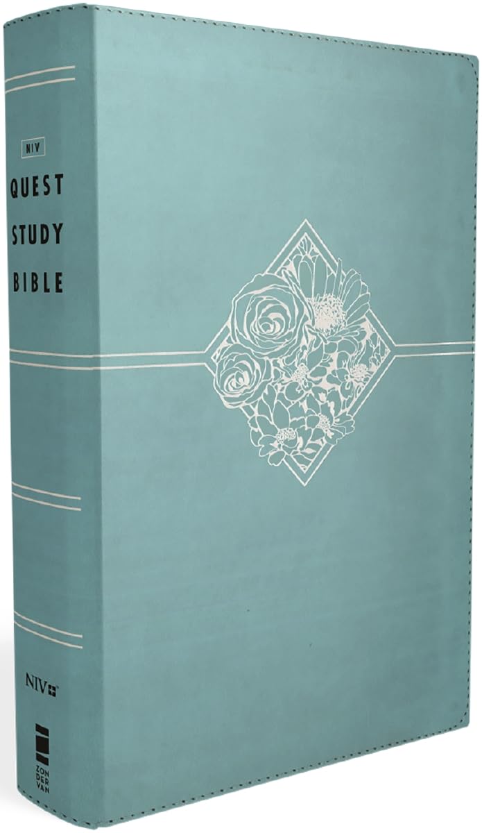 NIV, Quest Study Bible, Leathersoft, Teal, Comfort Print: The Only Q and A Study Bible