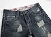 NITAGUT Men's Ripped Slim Fit Tapered Leg Jeans Dark Blue-US 34