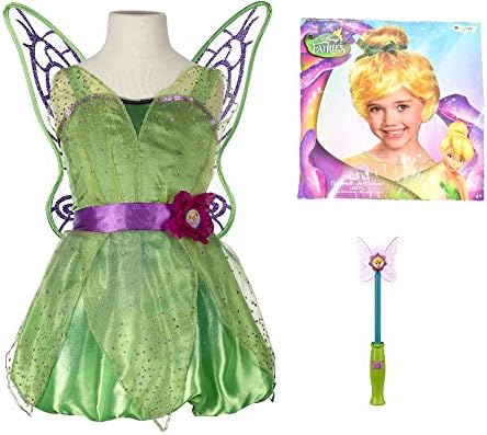 Tinkerbell Pixie Dress Costume: Wig, Dress, and Wand