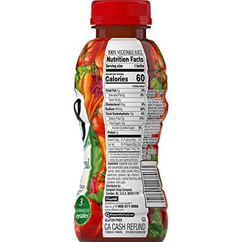 V8 Juice, Original 100 Vegetable Juice, PlantBased Drink, 12 Ounce