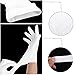 Outee 12 Pairs 8 Inch White Fabric,Silver Gloves for Women with Moisturizing, Hydrating Fabric Blend for Dry Hands, Coin Jewelry Inspection, Soft Working Gloves