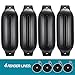 Artist hand Boat Fenders, 4 Pack 8.5''x27'' Inflatable Boat Bumpers for Docking with 4 Ropes, Needles, and Pump for Buoy Pontoon Boat Marina Dock Protector