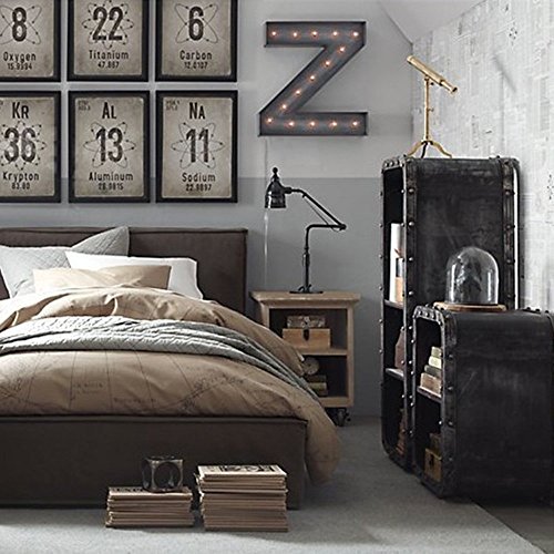 Diwhy DIY Industrial Iron Locker 4-Layer Bookcase Furniture Cabinet