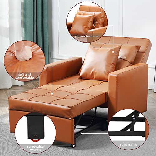 3in1 Sofa Bed Chair, Convertible Sleeper Chair Bed with Adjustable