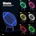 Urwise 3D Rugby Night Light, Rugby 3D Optical Illusion Night Light, 7 Colors Changing Rugby 3D Lamp, Smart Touch Button USB Powered Rugby Night Lights, Amazing Creative Design, Xmas 3600
