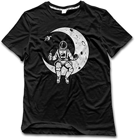 Man's Launch Break - Astronaut NASA Moon Space Men's Comfortable Cotton Short-Sleeved T-Shirt Medium