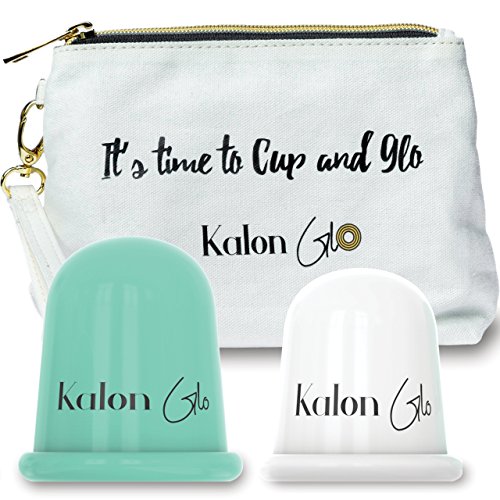 Kalon glo anti cellulite vacuum cup - 2pc silicone cupping therap…