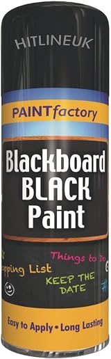 HitlineUK Blackboard Spray Paint Black 400ml Matt Finish Fast-Drying Chalkboard view 3