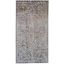 Mogul Interior Vintage Door Panel Tribal Schedule Ancient Carved Wall Sculpture Shabby Chic Decor