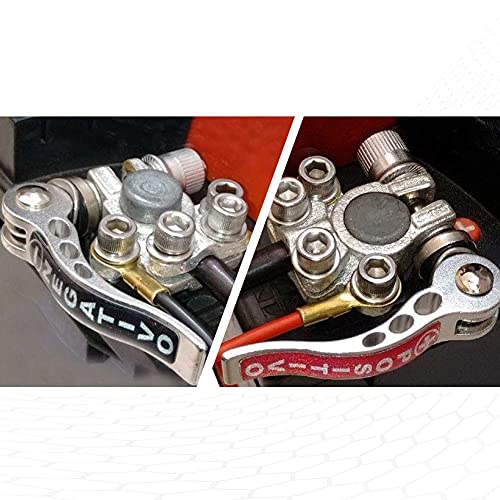 LotFancy Battery Terminal Connectors, Tinned Brass, 2PCS Quick Release