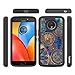 LEEGU Moto E4 Plus Case, [Shock Absorption] Dual Layer Heavy Duty Protective Silicone Plastic Cover Rugged Case for Motorola Moto E Plus 4th Generation (USA Version) - Gear Wheel