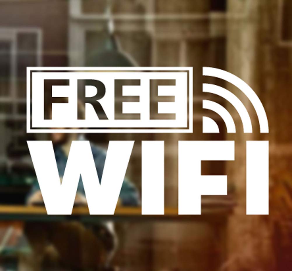 Free WIFI Window Sign Vinyl Shop Sticker Graphics Cafe Shop Salon Bar Restaurant