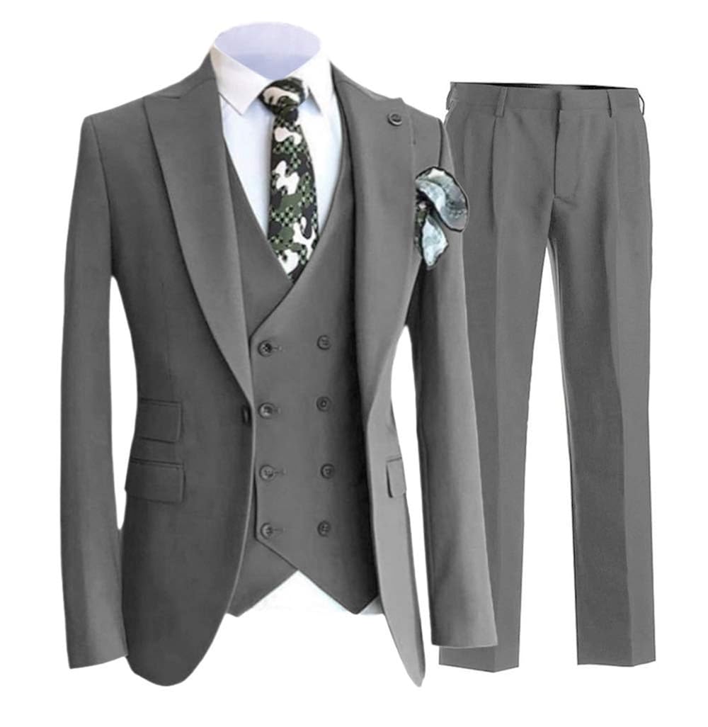 Buy Vincent Bridal Men's Wedding Suit Classic Fit 3 Piece Business Prom