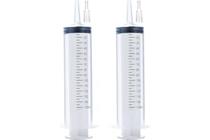 A AKRAF 2 Pack 150ml Syringes, Large Plastic Garden Syringe for Scientific Labs, Watering, Refilling