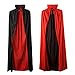 Ofocam Unisex Adult Halloween Cape Cloak Vampire Magician, Black&red, Size 55