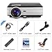 Digital Projector Full HD 3500 Lumens, Multimedia Home Theater Projector 1080P 720p HDMI Support for TV Laptop iPhone Smartphone Mac iPad Netflix XBOX DVD Player