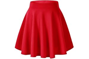 Afibi Casual Mini Stretch Waist Flared Plain Pleated Skater Skirt