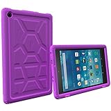 Fire HD 8 (Old 2015 Model Only) Case, Poetic [Turtle Skin Series][Corner Protection][Sound-Amplification] Protective Silicone Case for Amazon Fire HD 8 (2015 Old Model)(NOT FIT 2016 New Model) Purple