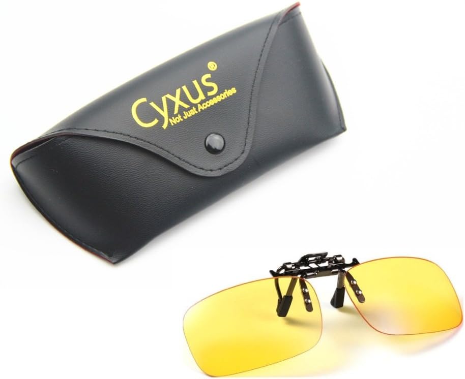 Cyxus Blue Light Filter UV Blocking Glasses [Clip On] Anti Eye Strain (Sleep Better), Computer/Cell Phone/PC Game/TV Safety Protection Block Radiation Reading Eyewear