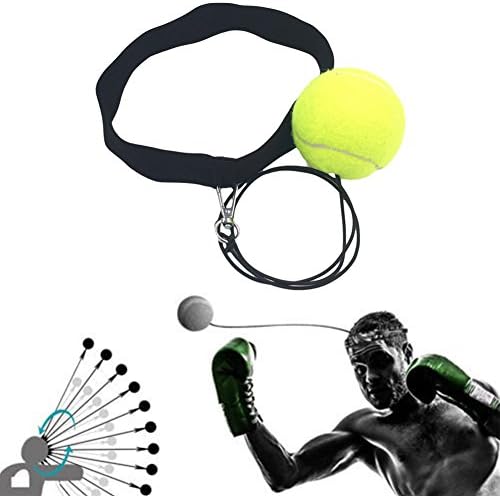 Boxing Fight Reflex Ball on String Punch Equipment Improving Speed Reaction Hand Eye Coordination Fight MMA Skills with Headband Training for Combat Sport Exercise Practice Fitness Gym Set Kit