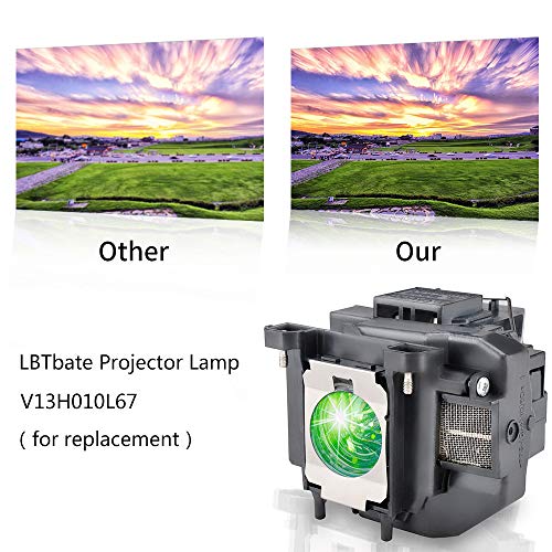 Replacement Projector lamp ELPLP67 / V13H010L67 With LBTbate for Epson EB S12 / EB W12 / EX3210 / EX5210 / EX7210 / Powerlite 1221 / Powerlite 1261W / Powerlite S11 / Powrelite X12 / V11H433020 / VS21