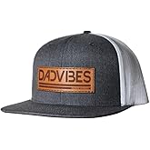 DadBod Apparel DB DadVibes Dad Hat - Snapback Baseball Cap Mens Leather Patch