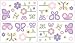 Butterfly Pink and Purple Wall Decal Stickers by Sweet Jojo Designs - Set of 4 Sheets