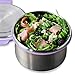 LunchBots Stainless Steel Salad Bowl with Click On Lid Lunch Containers for Adults and Children Reusable Lunch Container with a 6 Cup Capacity - 48oz, Lavender Lid